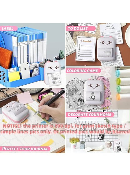 Mini Thermal Printer | Wireless Bluetooth Inkless Pocket Printer