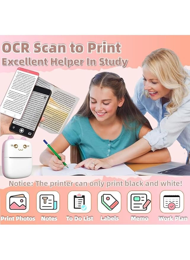 Mini Thermal Printer | Wireless Bluetooth Inkless Pocket Printer