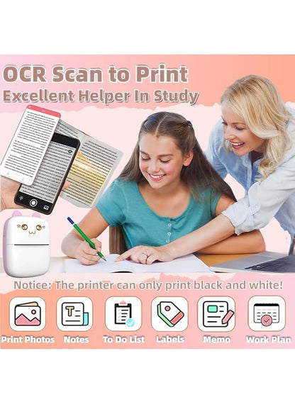 Mini Thermal Printer | Wireless Bluetooth Inkless Pocket Printer