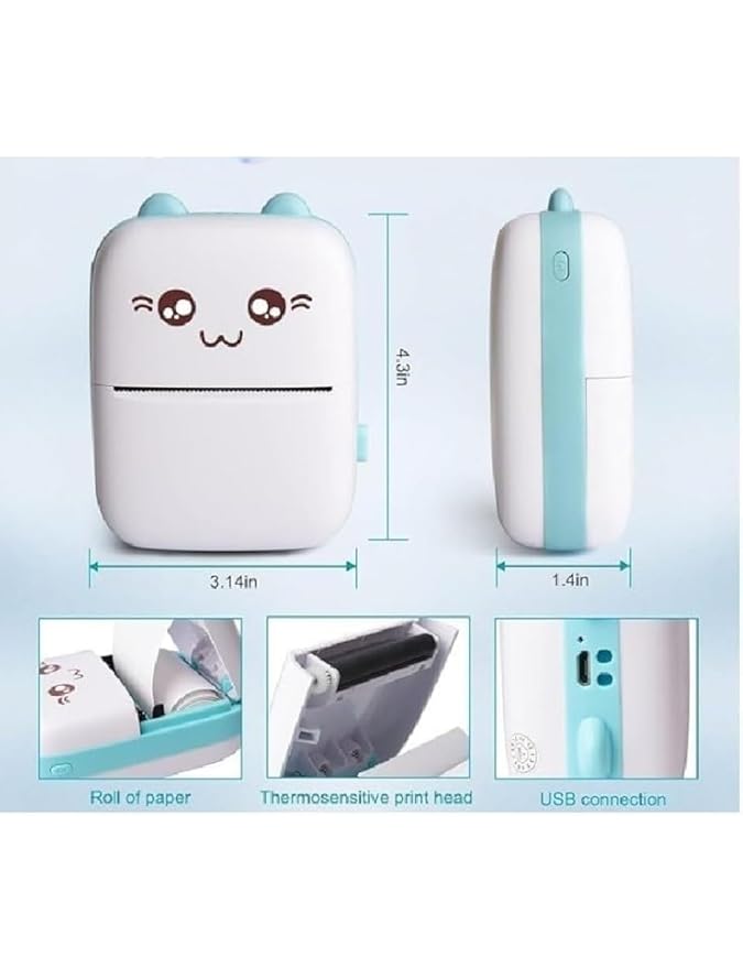 Mini Thermal Printer | Wireless Bluetooth Inkless Pocket Printer