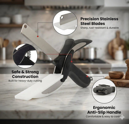 Clever Cutter™ 2-in-1 Kitchen Knife & Cutting Board